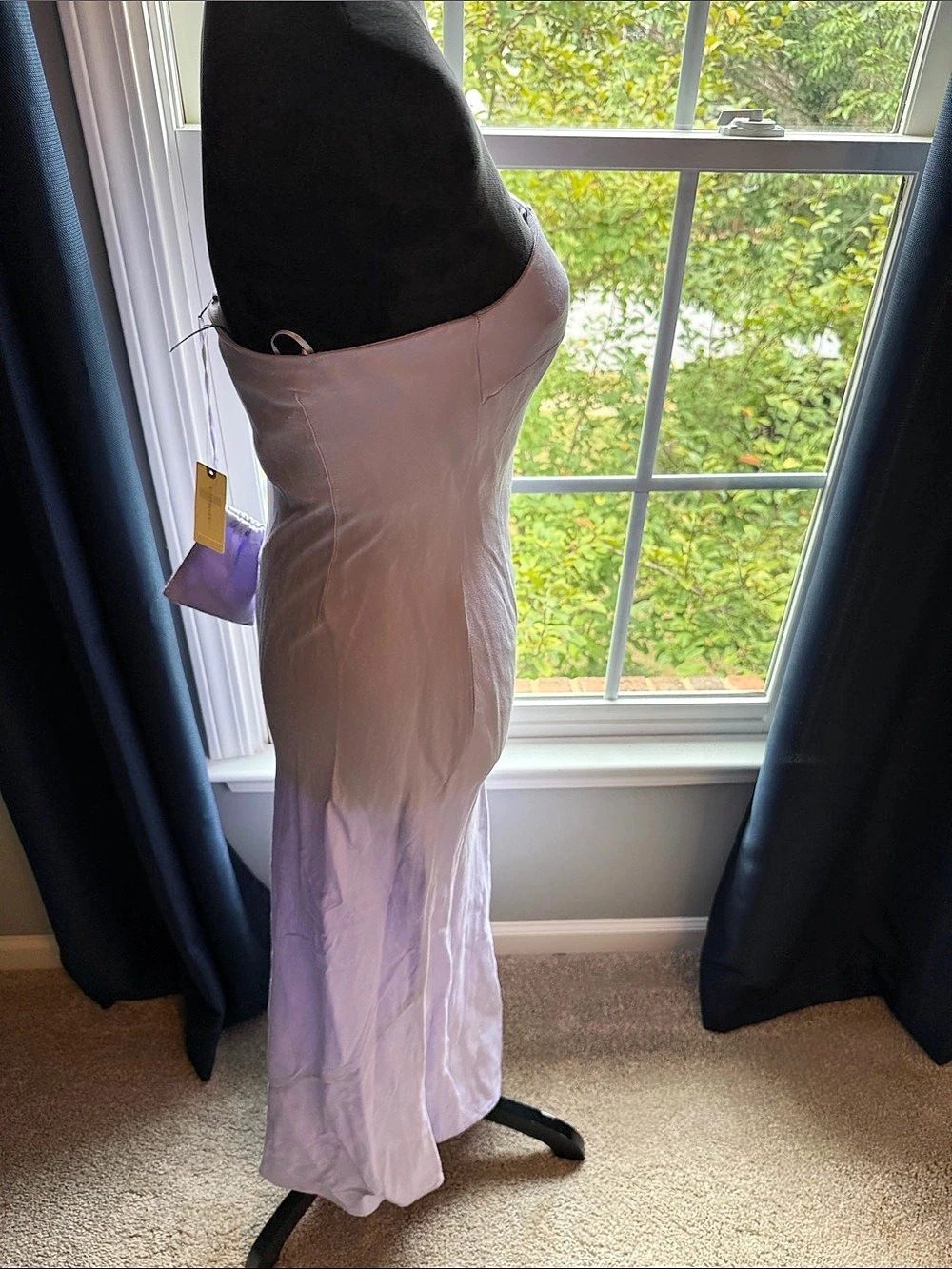 Anthropologie Strapless Maxi Dress in lavender Size XS NWT - Tilda - Picture 10 of 14